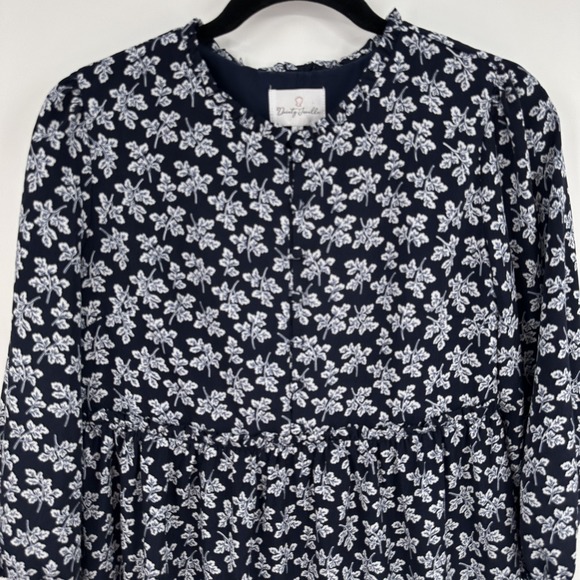 Dainty Jewells Dress Womens Small Floral Tiered Long Sleeve Modest Elegant Forma - Picture 2 of 9